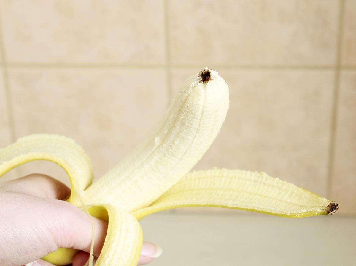 czarna końcówka banana