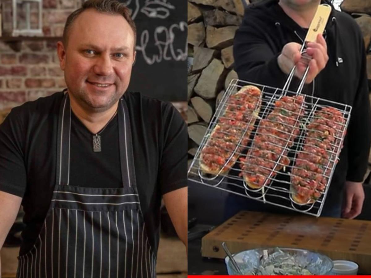 Kebab adana Tomasza Strzelczyka: "Takie grillowanie to tylko u mnie" Niepotrzebne są szpikulce na grilla, wystarczy bułka