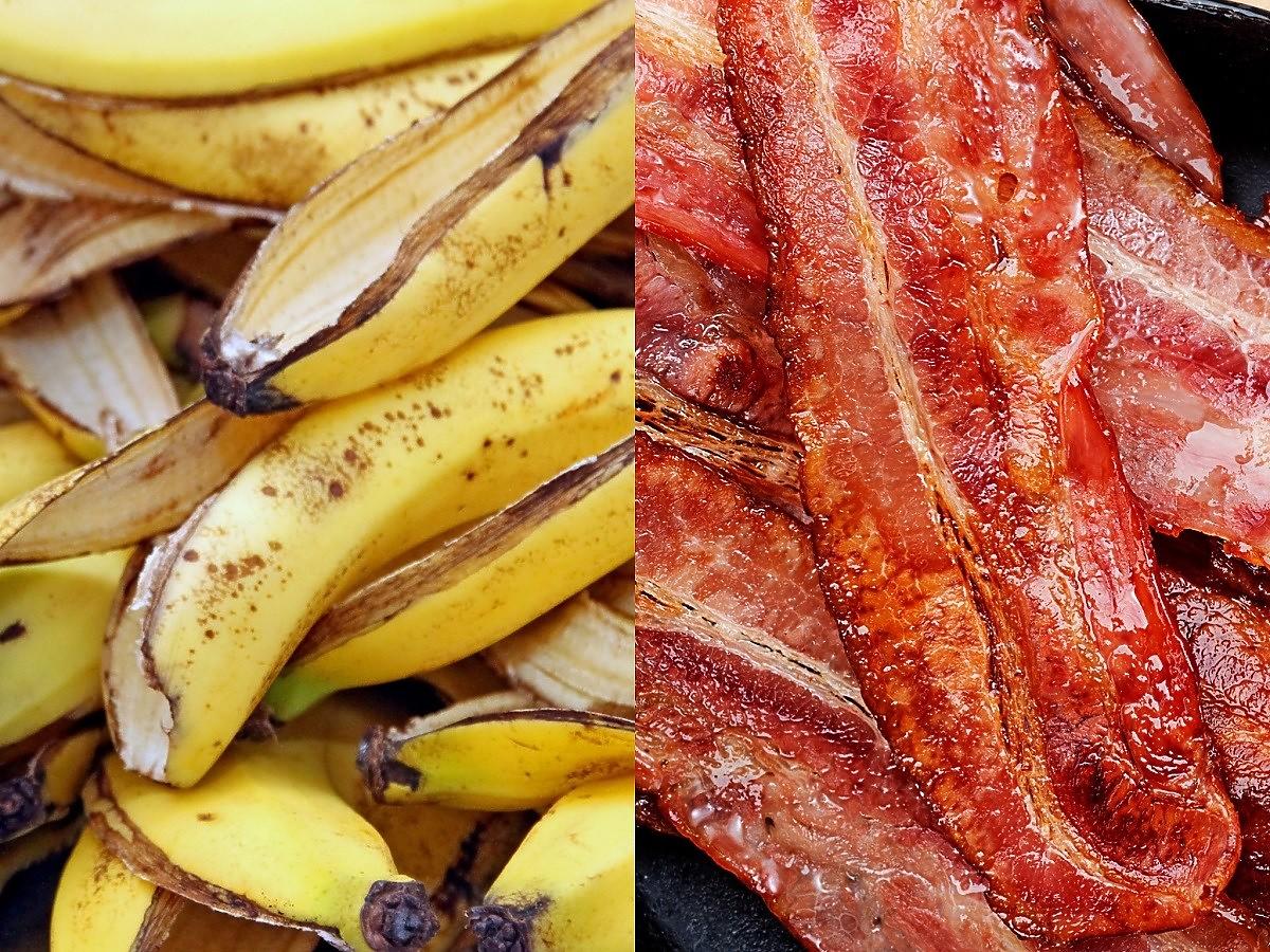 Pokazał, jak robi bekon... ze skórki banana. Ten przepis to prawdziwy hit
