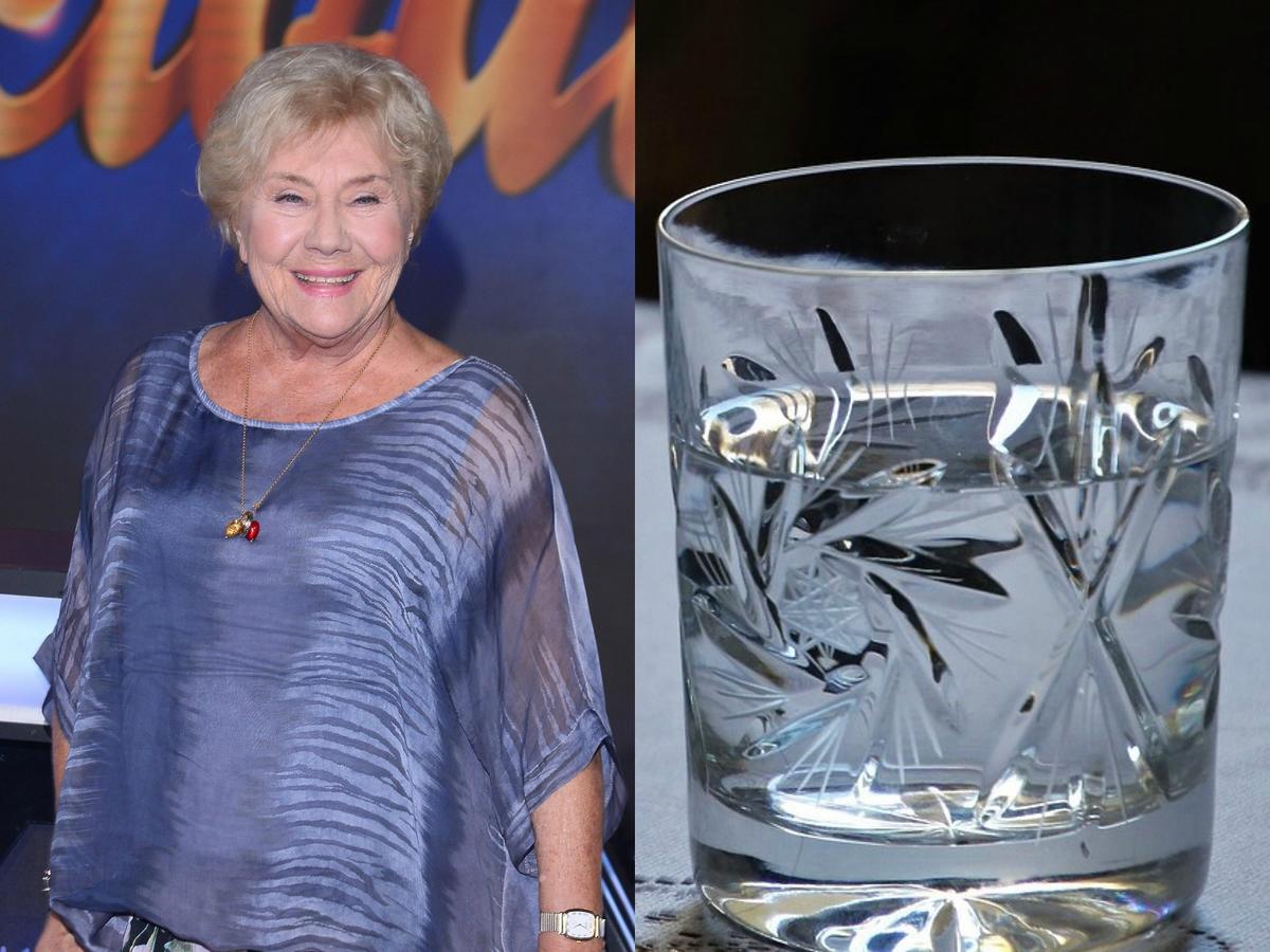 Teresa Lipowska, szklanka wody