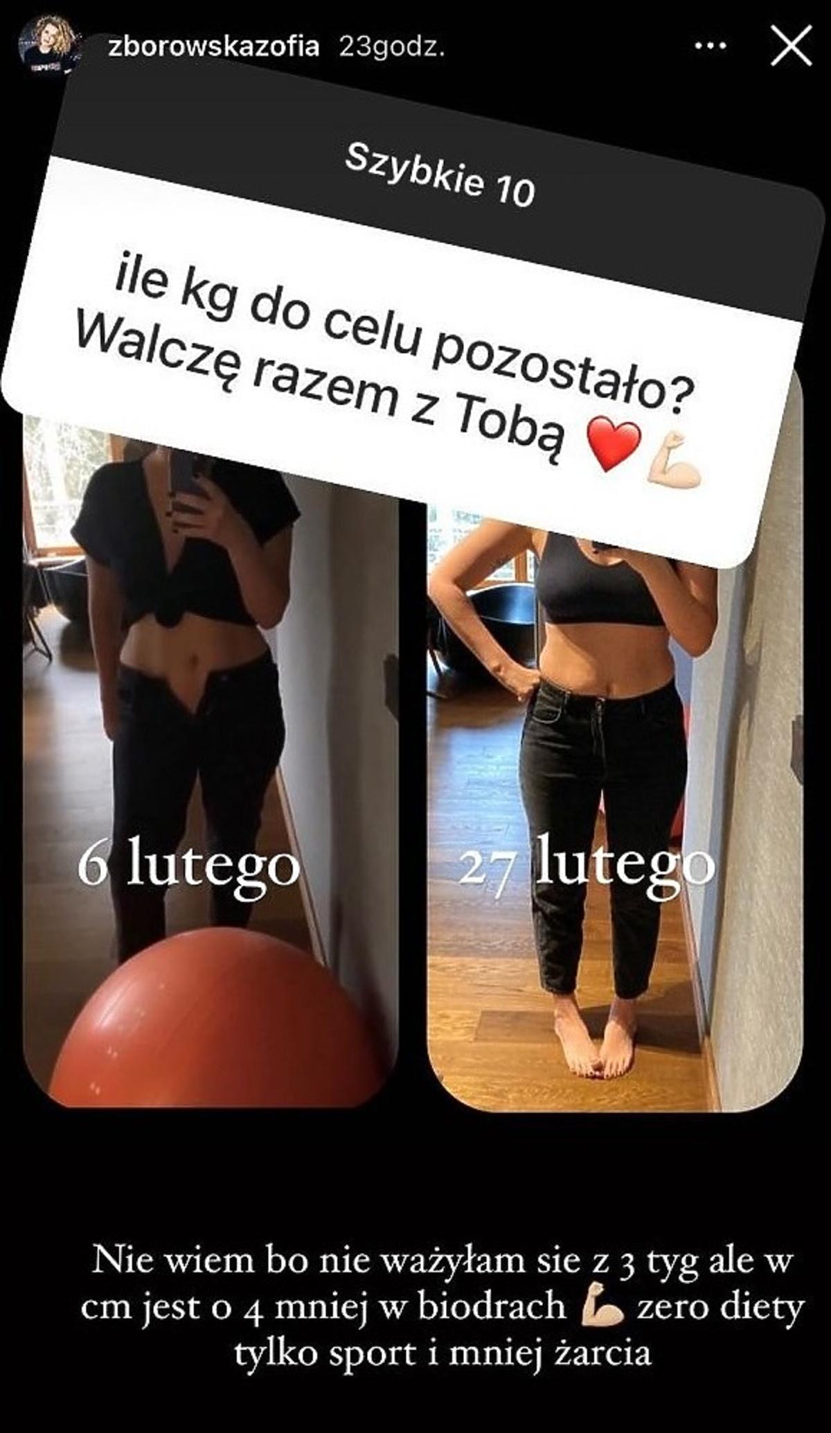 Zosia Zborowska pokazała zdjęcia „przed” i „po”. Jak schudła? „Zero diety” - przyznaje